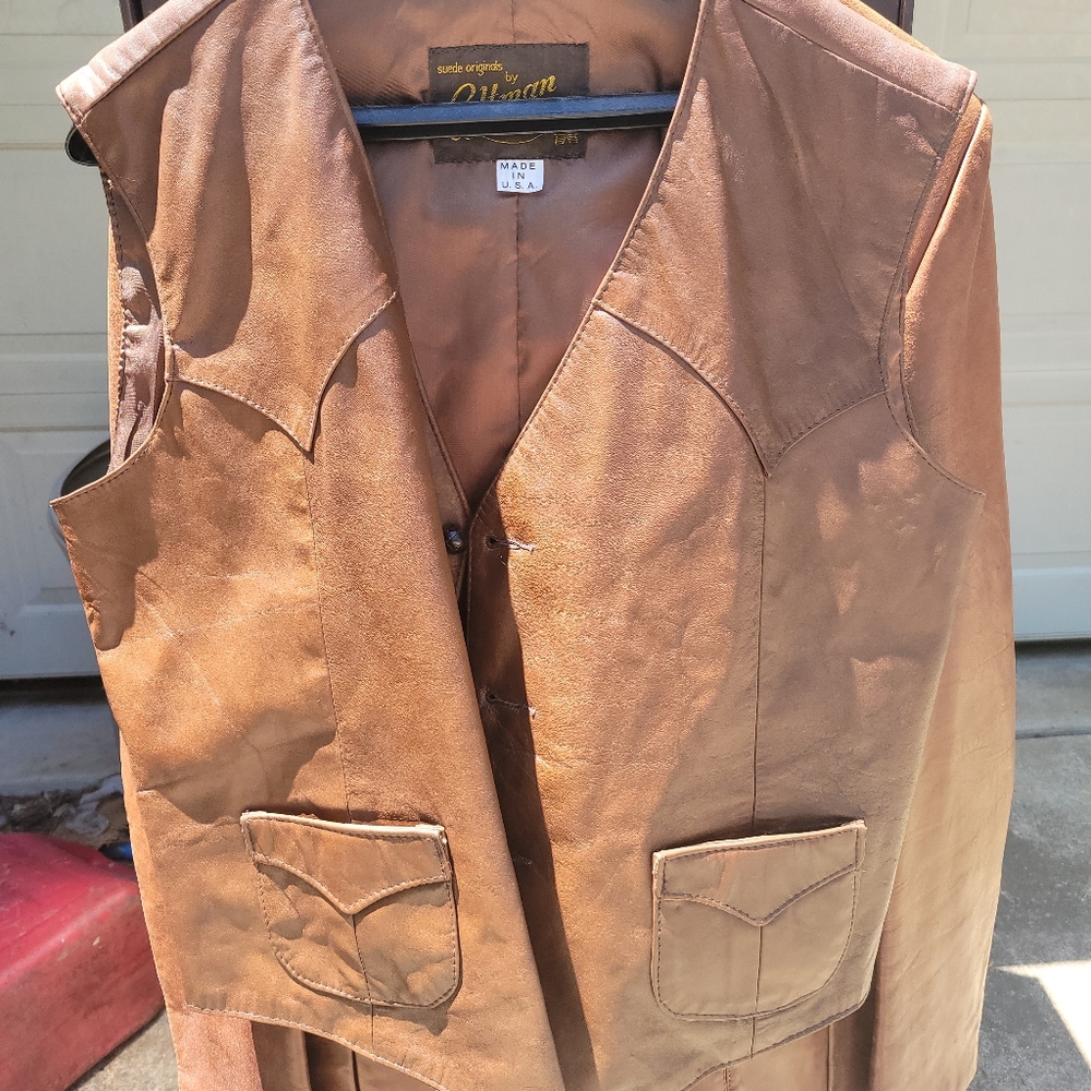 Men's leather vest